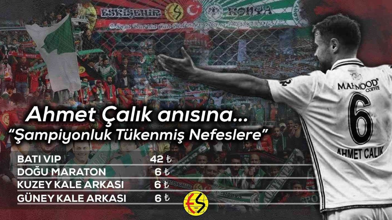 Eskişehirspor Ahmet Çalık’ın anısına bilet fiyatlarını düşürdü