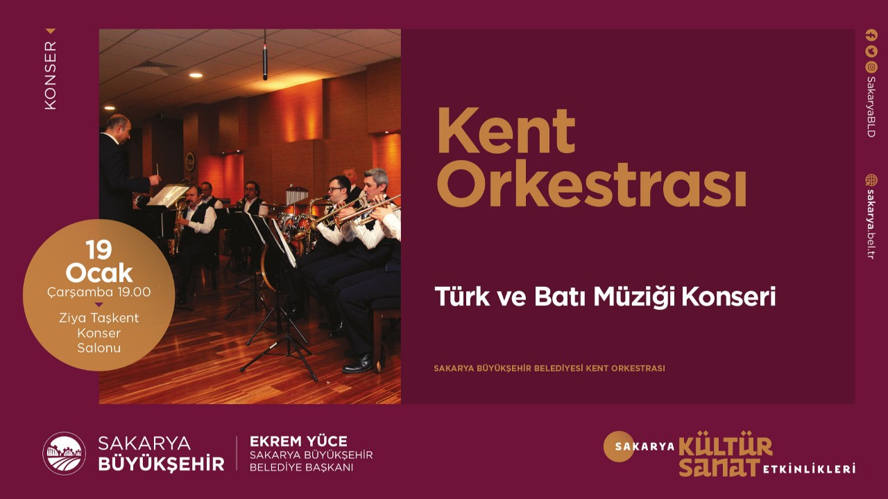 Kent Orkestrası Ziya Taşkent’te sahne alacak