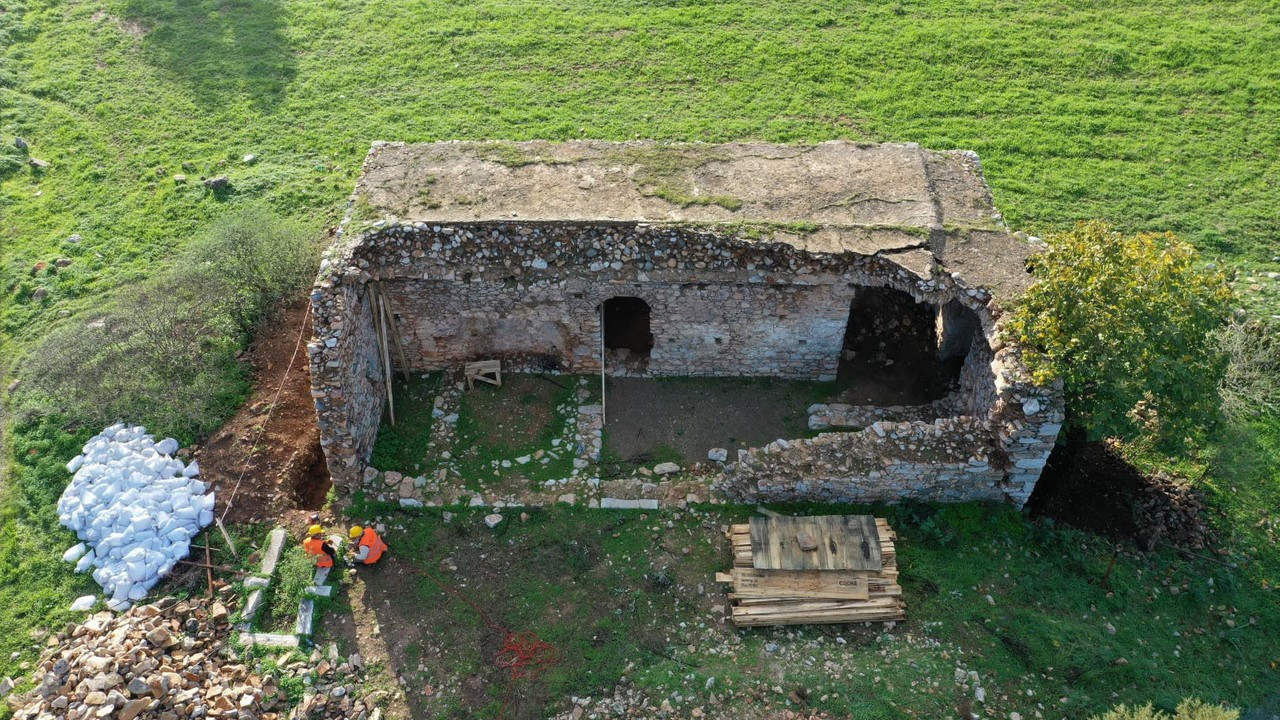 Bodrum'da 1400 yıllık yapıda restorasyon