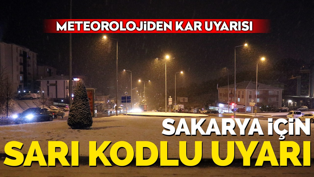 Meteorolojiden kar uyarısı: Sakarya için sarı kodlu uyarı