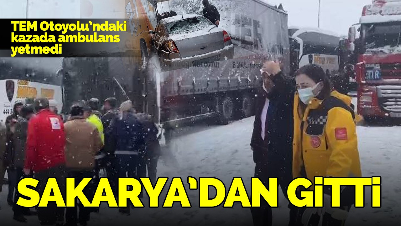 TEM Otoyolu’ndaki kazada ambulans yetmedi bizden gitti