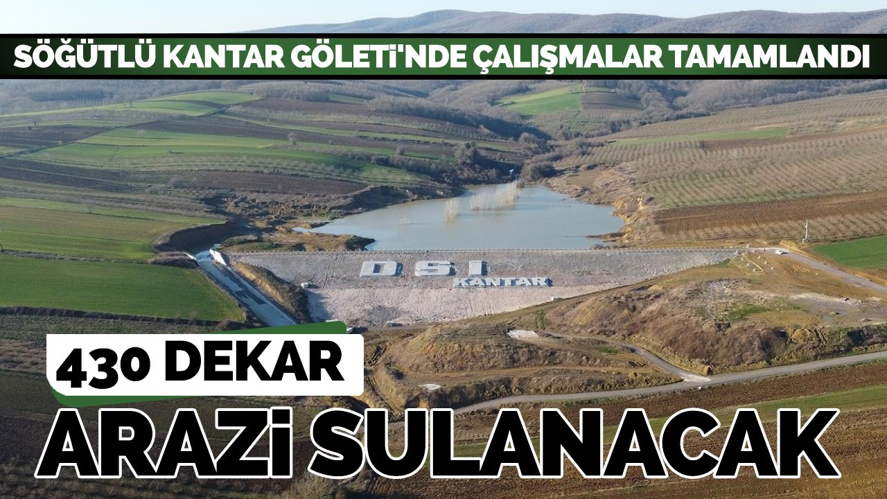 Söğütlü Kantar Göleti'nde çalışmalar tamamlandı