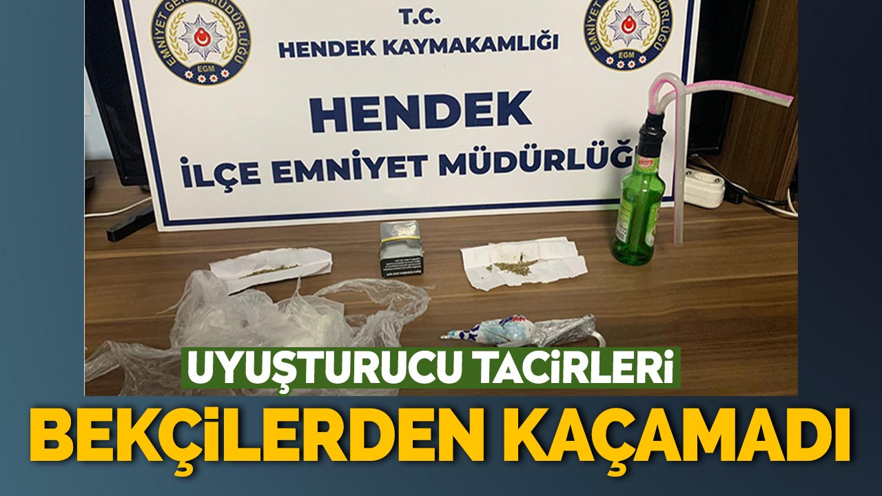 Uyuşturucu tacirleri bekçiden kaçamadı