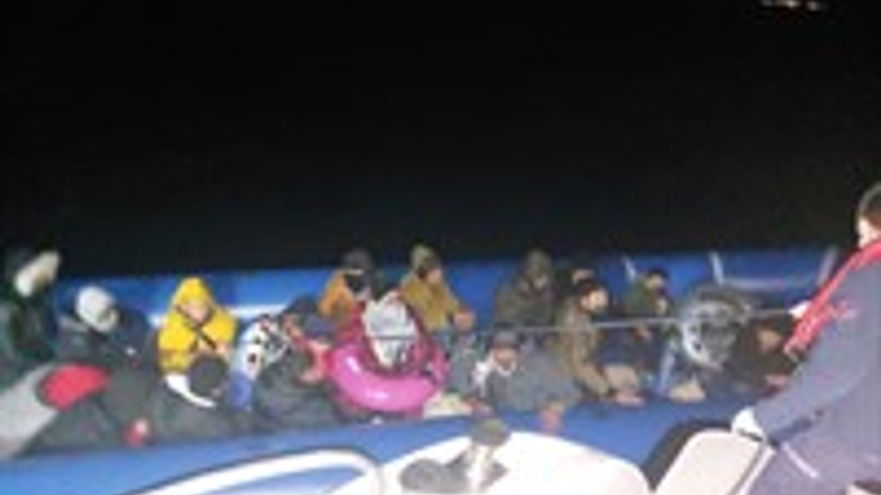 Bodrum'da 19 kaçak göçmen yakalandı, Yunan unsurların ittiği 16'sı kurtarıldı