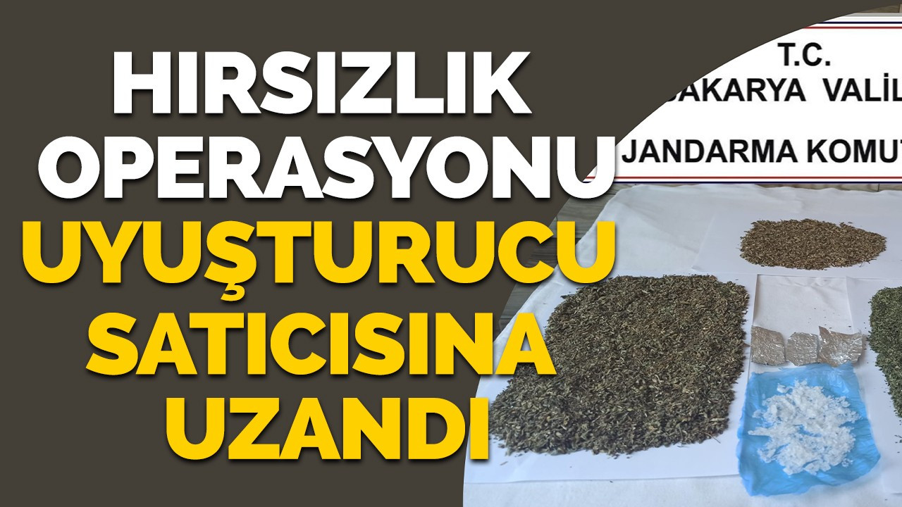 Hırsızlık operasyonu uyuşturucu satıcısına uzandı