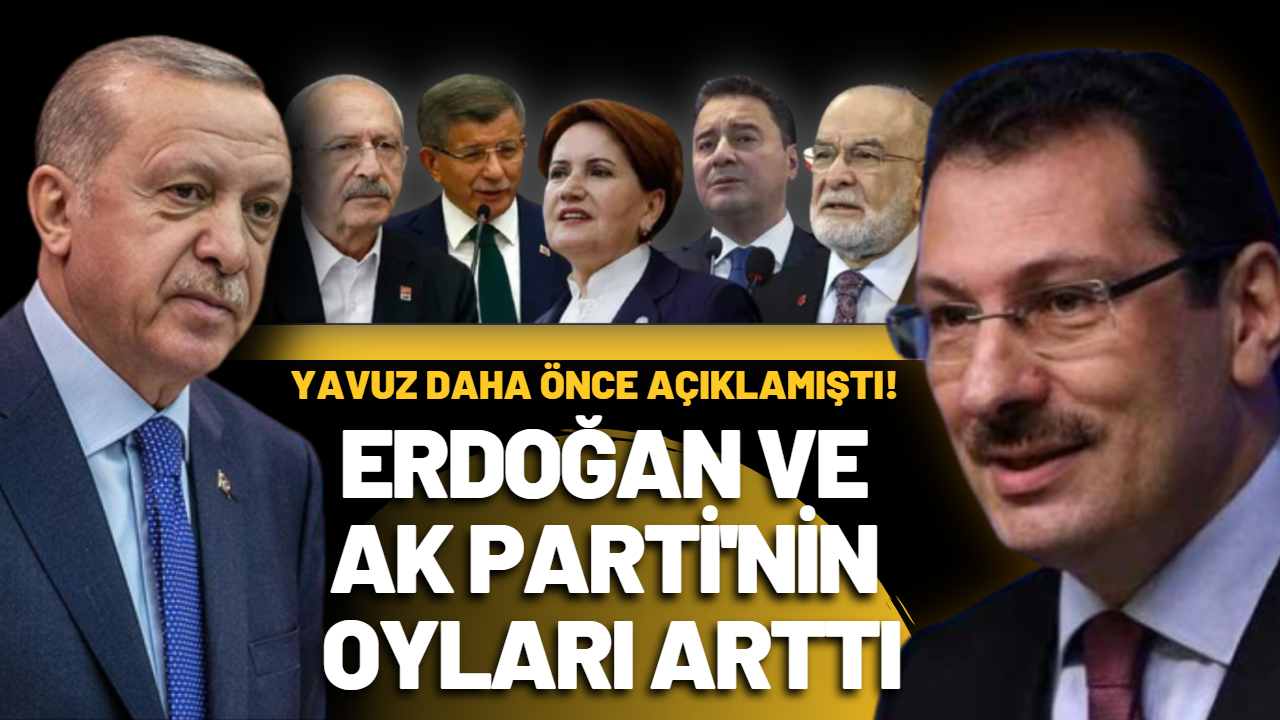 Yavuz daha önce açıklamıştı! Muhalefete yakın isimden uyarı: Erdoğan ve AK Parti'nin oyları arttı
