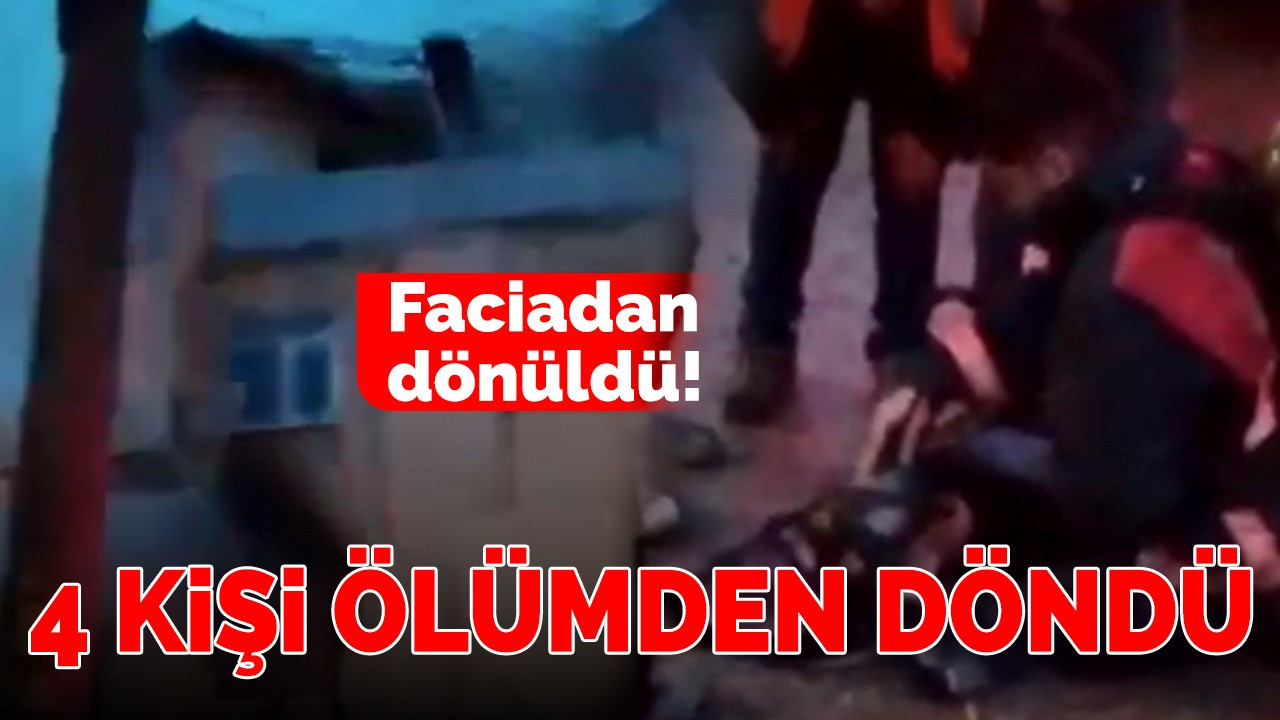 Faciadan dönüldü! Çıkan yangında 4 kişi ölümden döndü