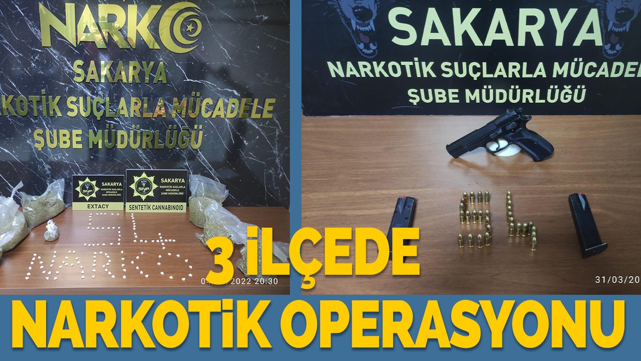 3 ilçede Narkotik Operasyonu: 6 Gözaltı