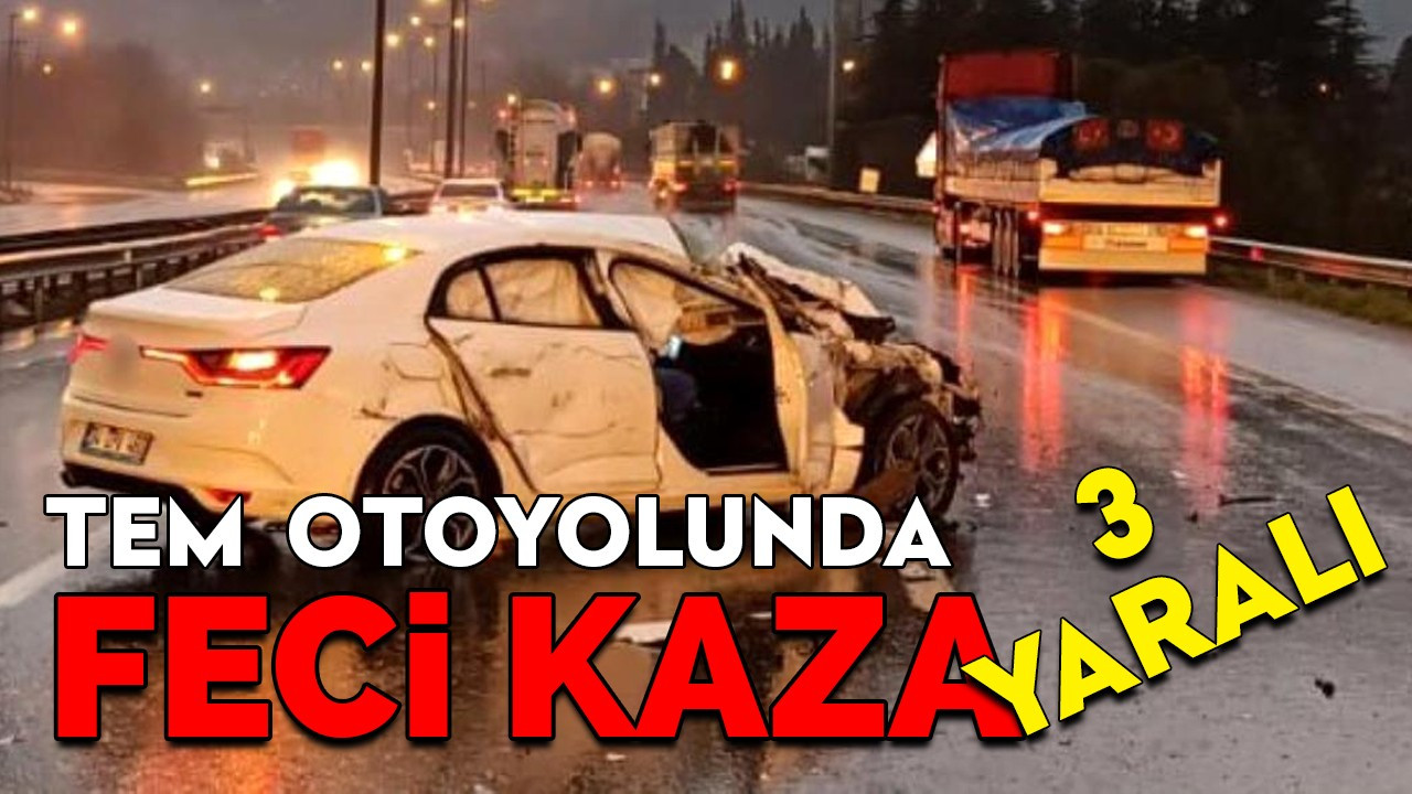 TEM Otoyolunda feci kaza: 3 yaralı