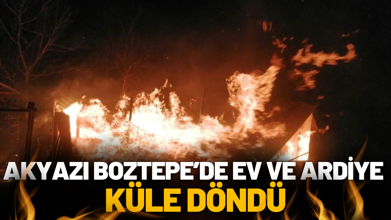 Akyazı Boztepe’de ev ve ardiye küle döndü