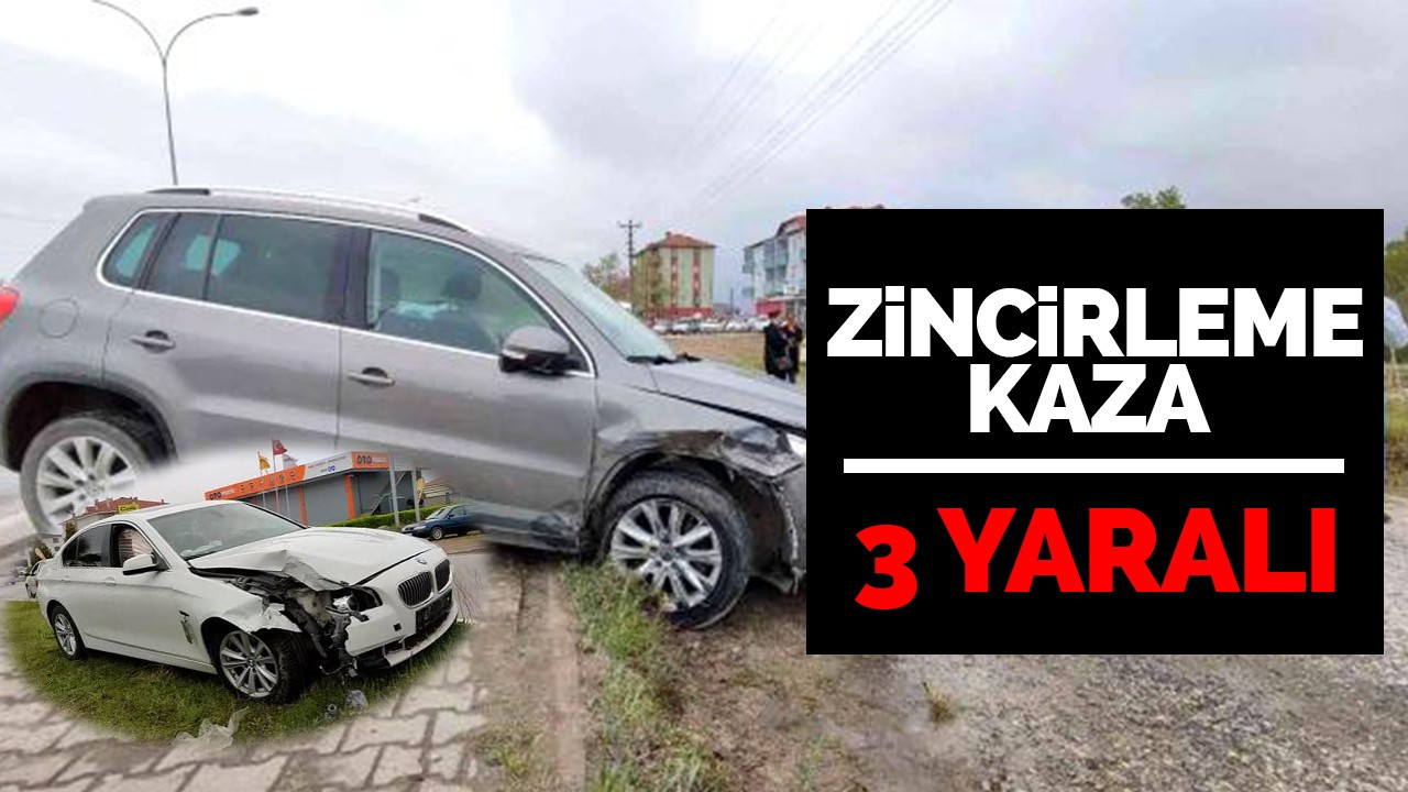 Zincirleme kaza: 3 yaralı