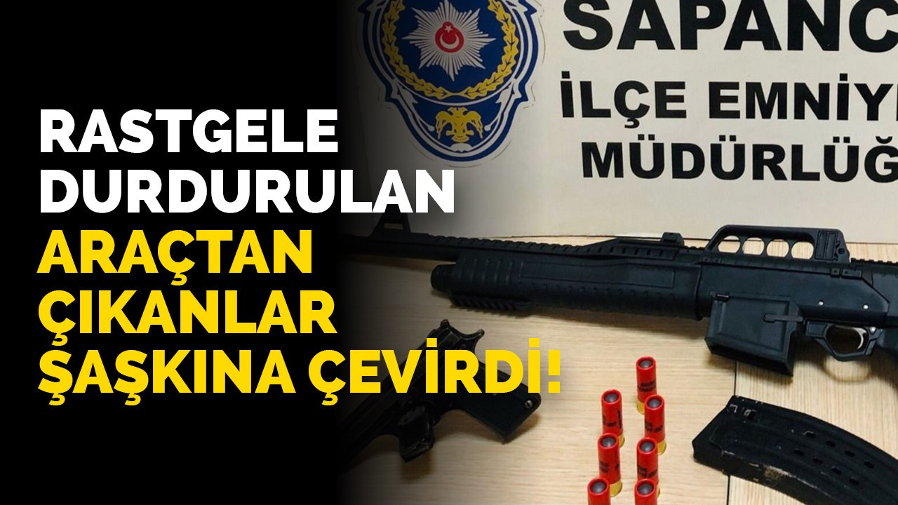 Rastgele durdurulan araçtan çıkanlar şaşkına çevirdi