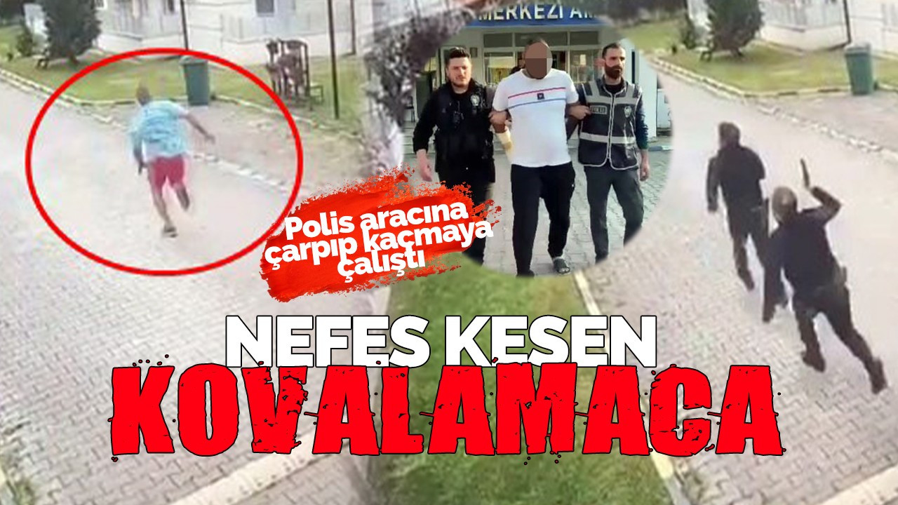 Polis aracına çarpıp kaçmaya çalışan uyuşturucu taciri yakalandı