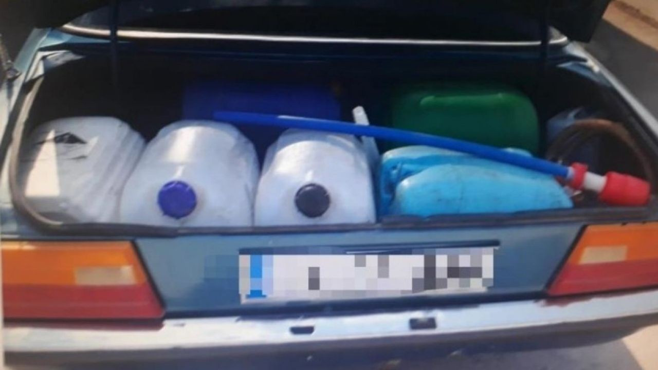Düzce'de bir kişi park halindeki kamyonlardan 500 litre mazot çaldı