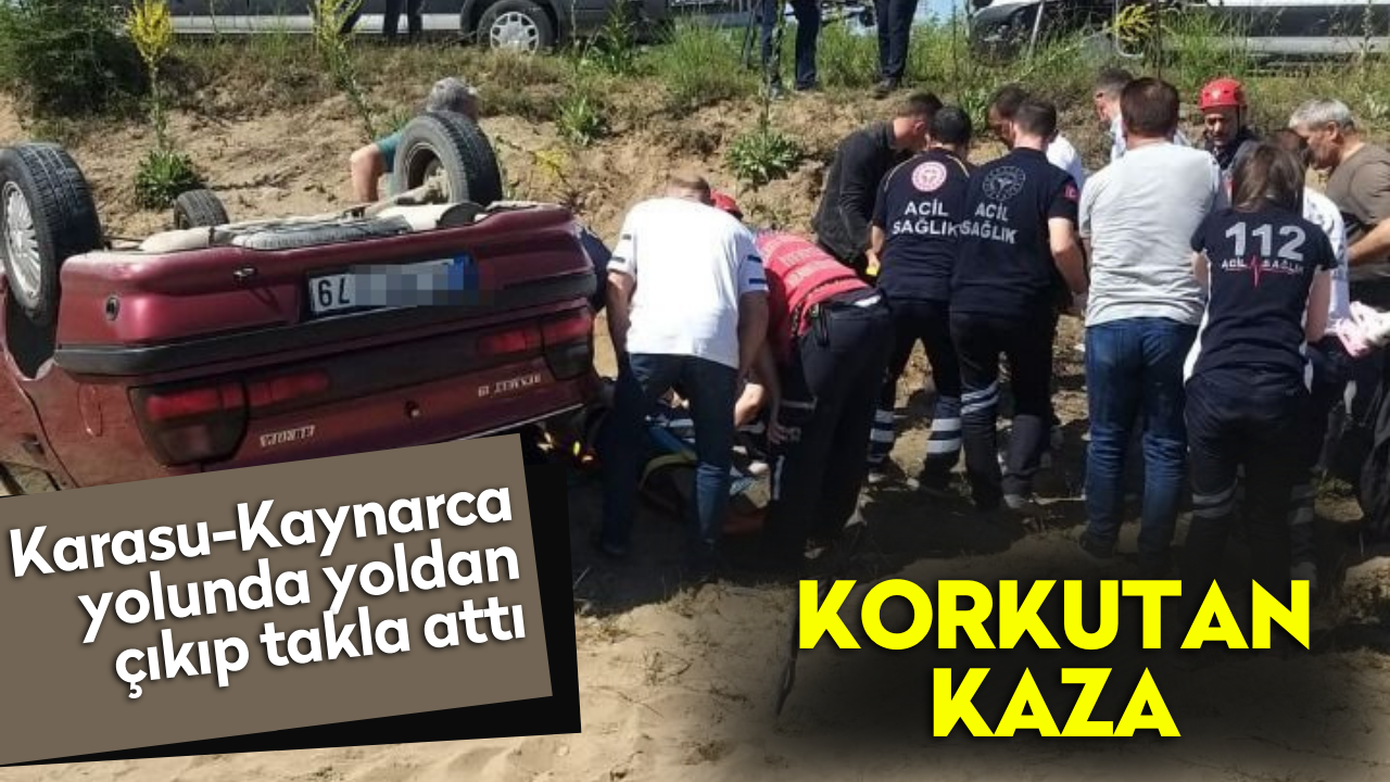 Karasu-Kaynarca yolunda korkutan kaza!