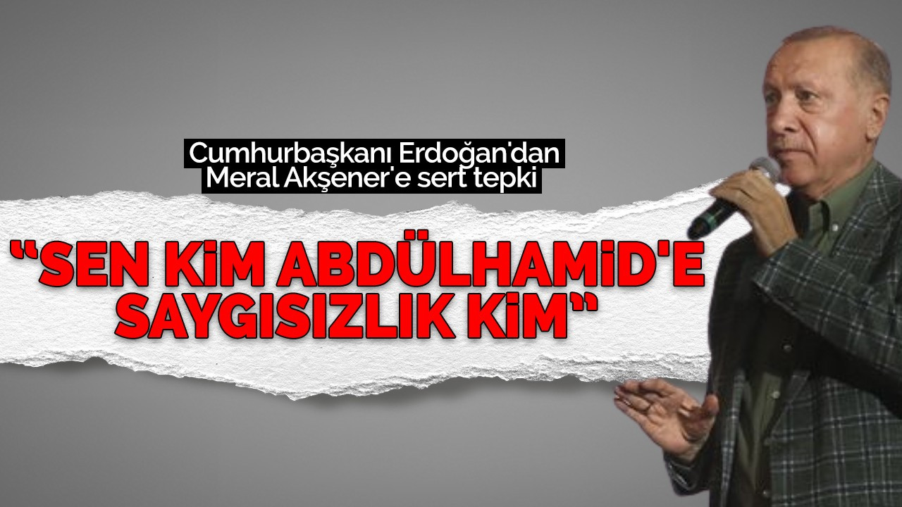 Cumhurbaşkanı Erdoğan'dan Meral Akşener'e sert tepki