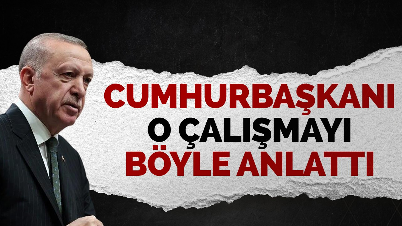 Cumhurbaşkanı O Çalışmayı Böyle Anlattı