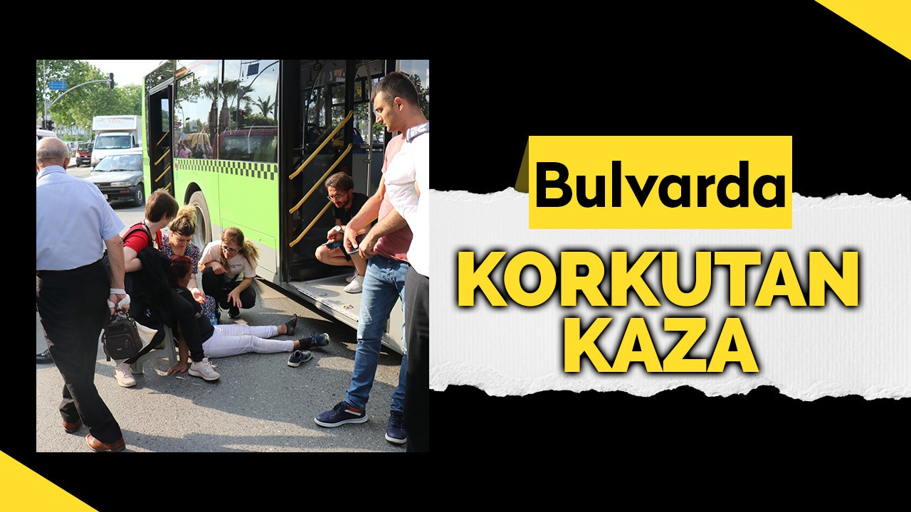 Bulvarda korkutan kaza!