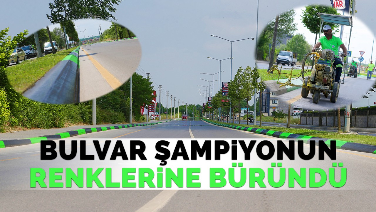 Bulvar şampiyonun renklerine büründü