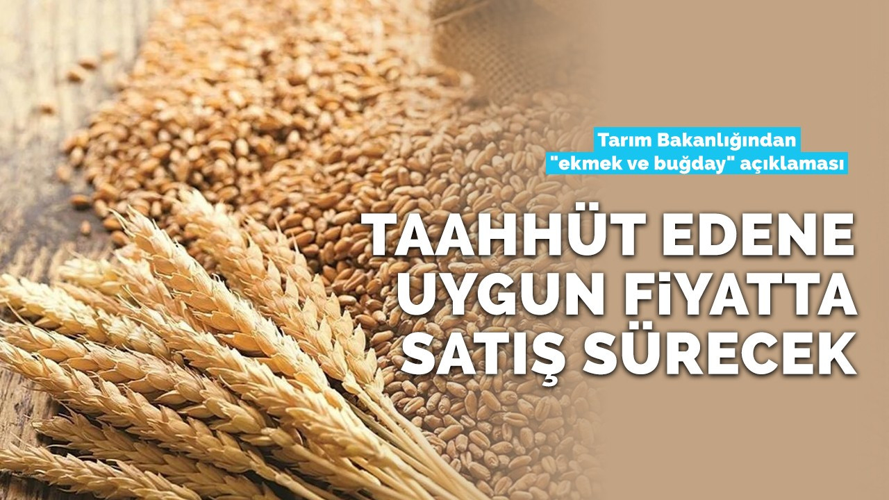 Tarım Bakanlığından "ekmek ve buğday" açıklaması