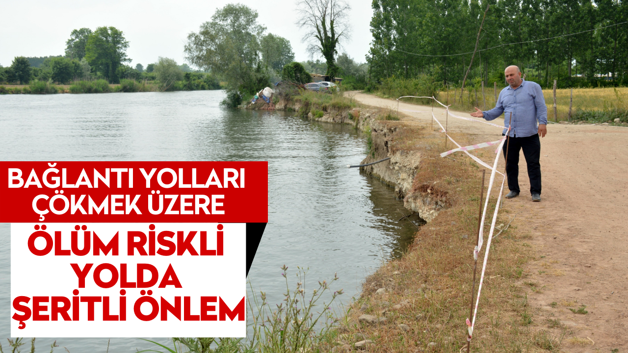 Ölüm riskli yolda şeritli önlem