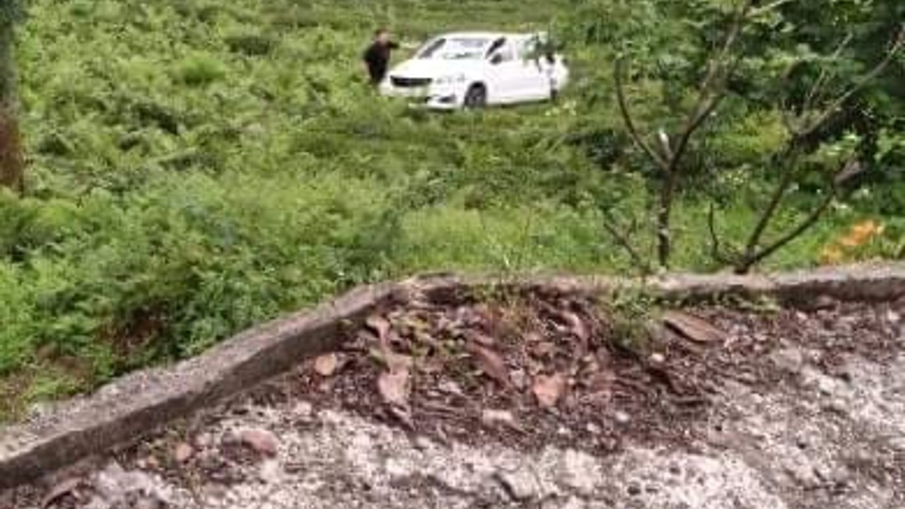 Artvin’de otomobil uçurumdan çay tarlasına düştü: 1 ölü, 2 yaralı