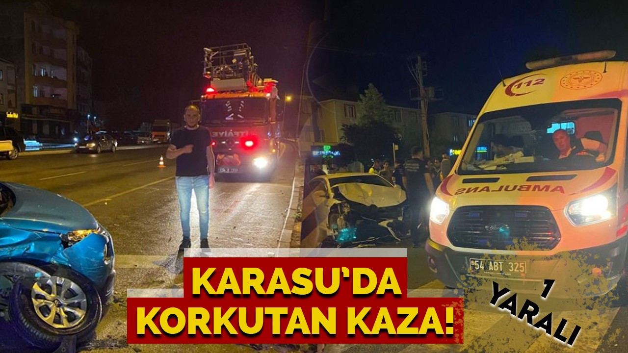 Karasu'da korkutan kaza: 1 yaralı