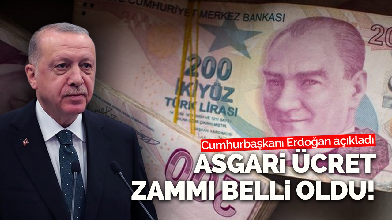 Cumhurbaşkanı Erdoğan açıkladı: Asgari ücret 5500 TL oldu