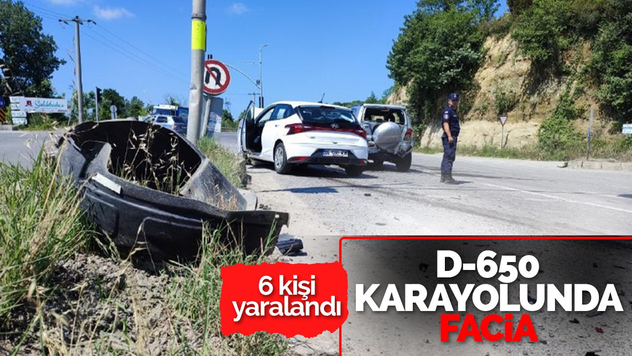 D-650 karayolunda facia : 6 Yaralı