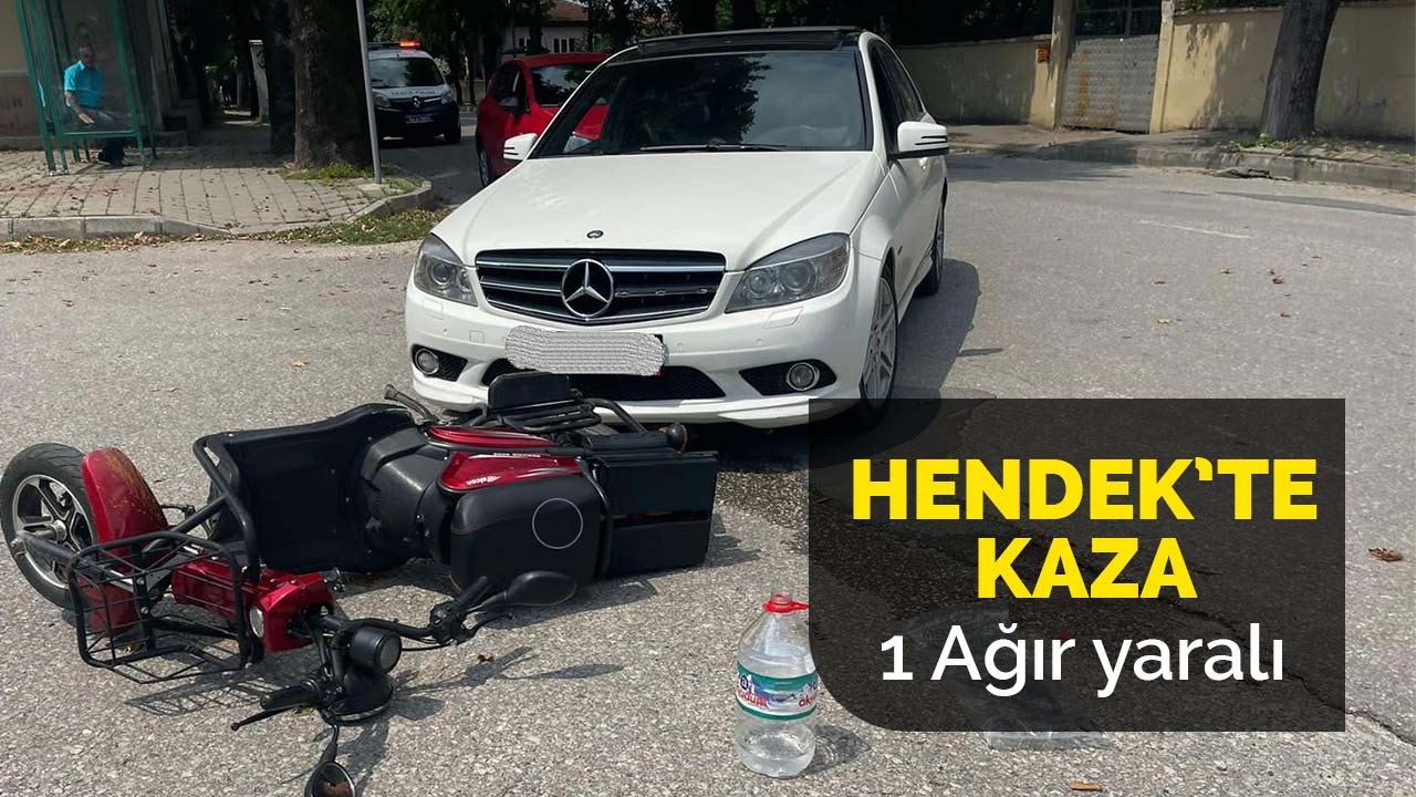 Hendek'te kaza! 1 ağır yaralı