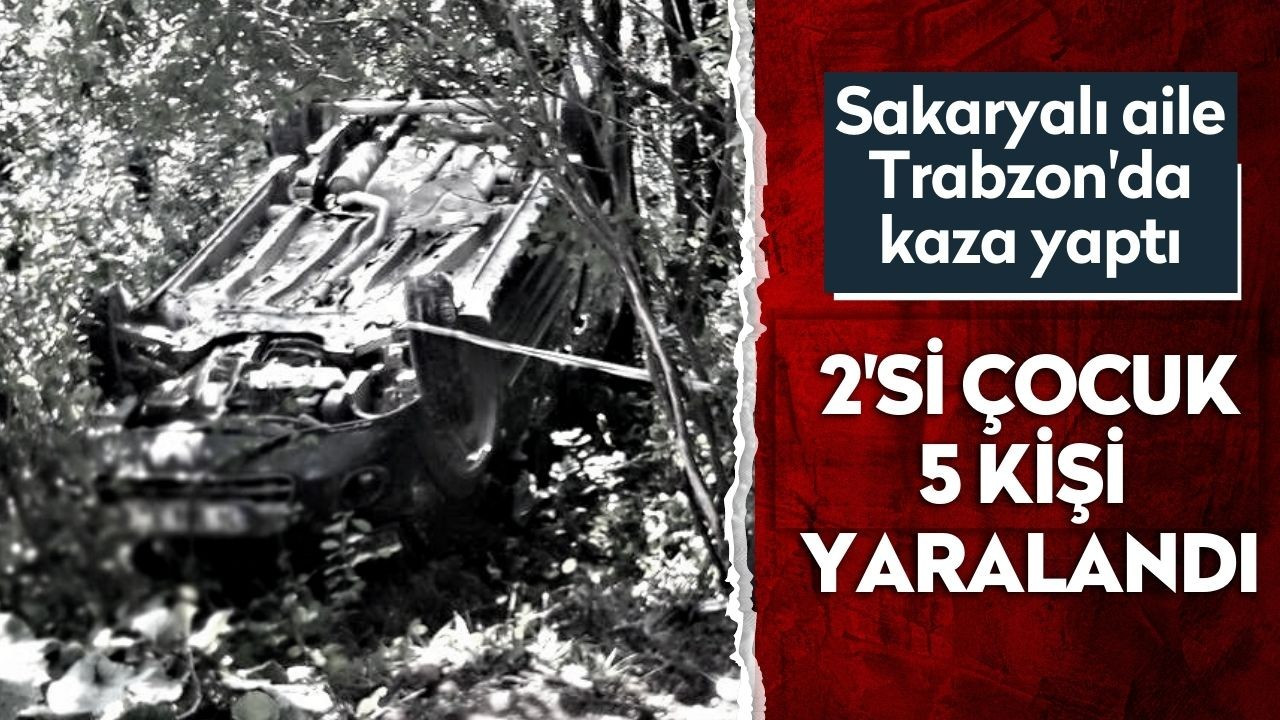 Sakaryalı aile Trabzon'da kaza yaptı