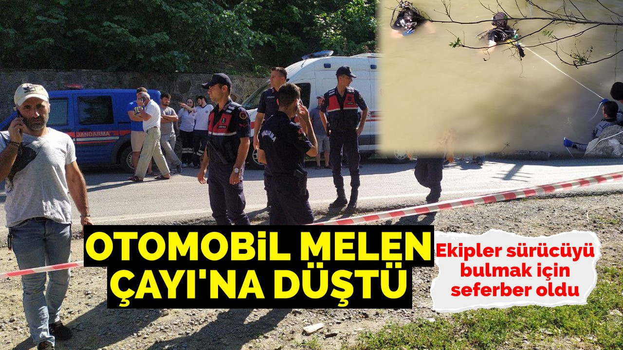 Korkunç kaza! Otomobil Melen Çayı'na düştü