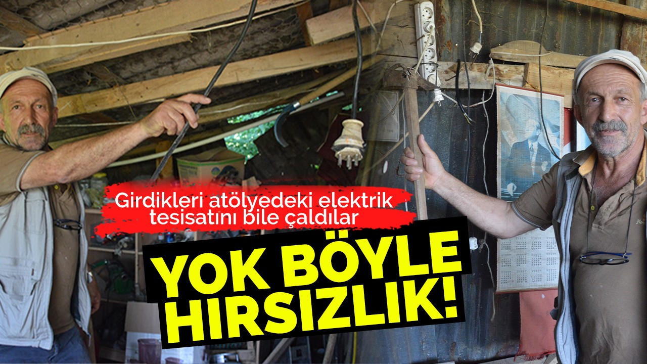 Yok böyle hırsızlık! Girdikleri atölyedeki elektrik tesisatını bile çaldılar