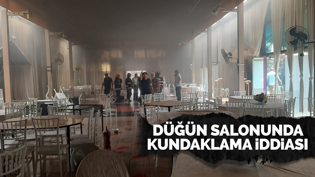 Düğün salonun kundaklandığı iddiası ekipleri harekete geçirdi