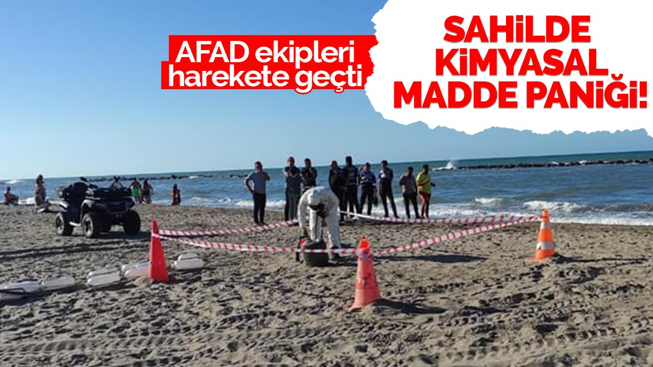 Sahilde kimyasal madde paniği!