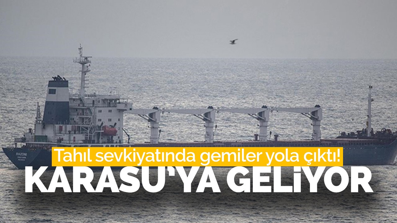 Tahıl sevkiyatında gemiler yola çıktı! Karasu'ya geliyor