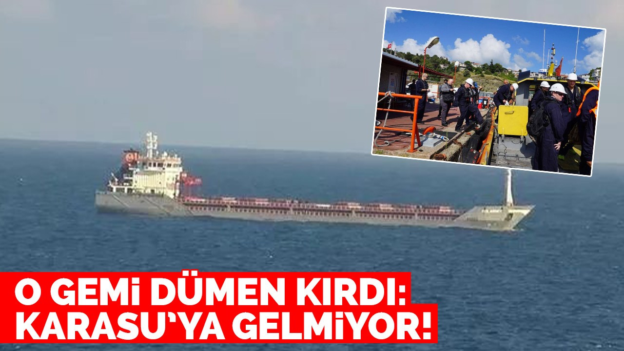 12 bin ton mısır yüklü gemi dümen kırdı! Karasu'ya gelmiyor...