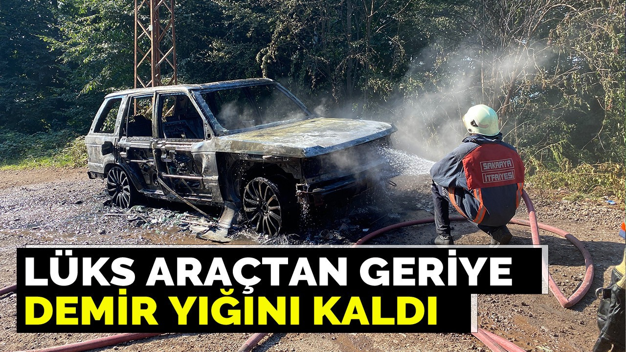 Lüks araçtan geriye demir yığını kaldı