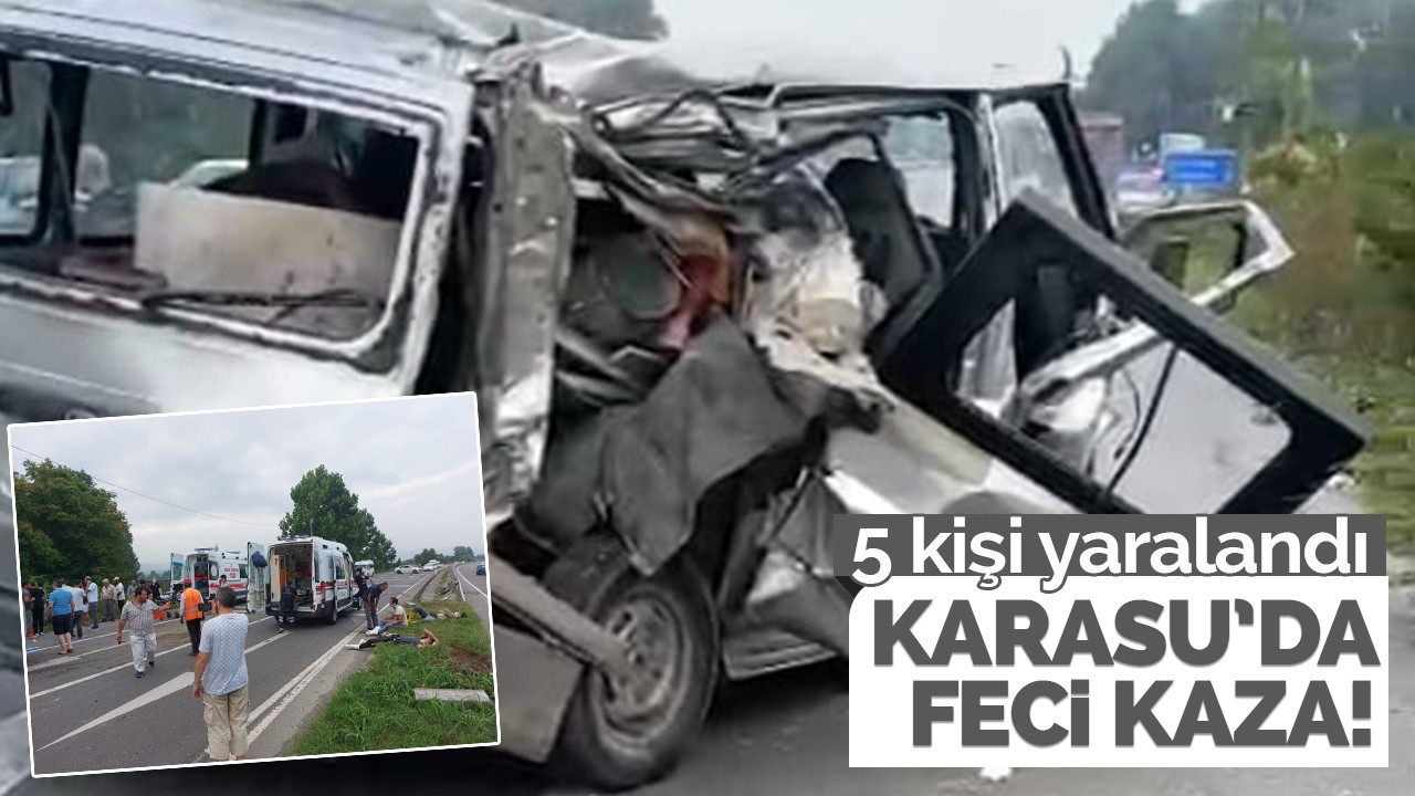Karasu'da feci kaza: 5 yaralı!