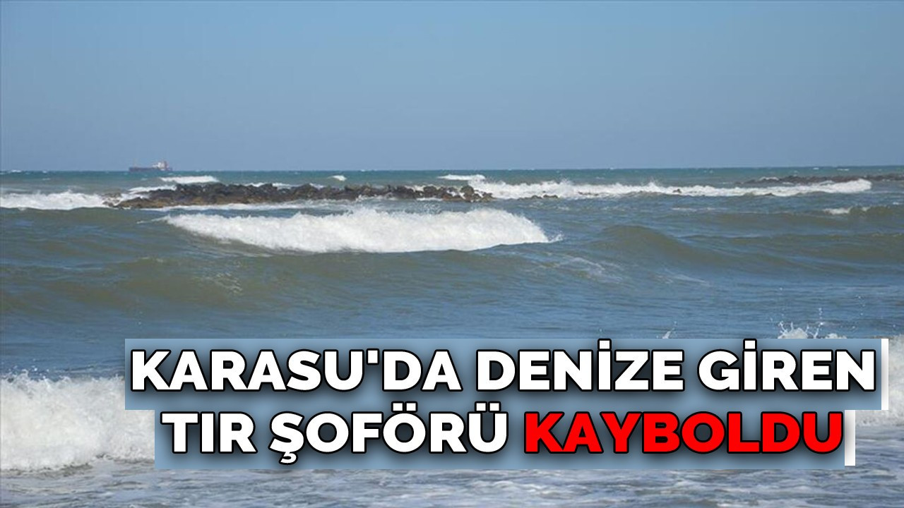 Karasu'da denize giren Rus TIR şoförü kayboldu