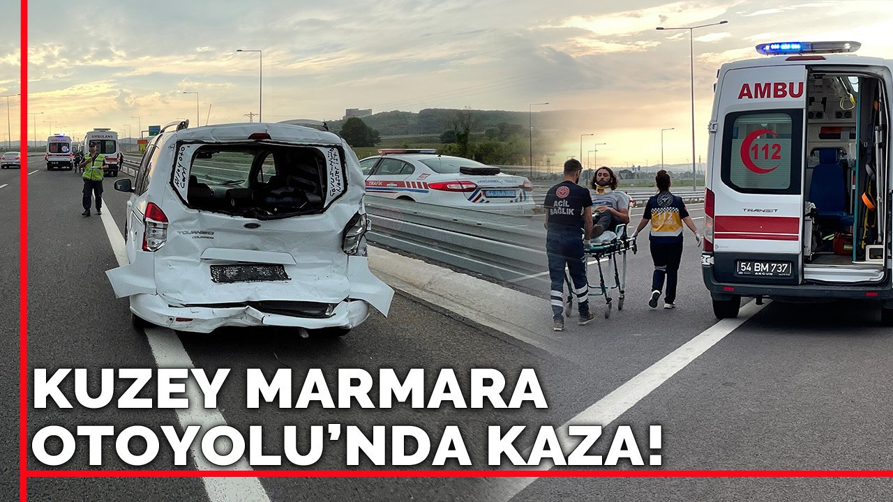 Kuzey Marmara Otoyolu’nda tır ile ticari araç çarpıştı: 7 yaralı