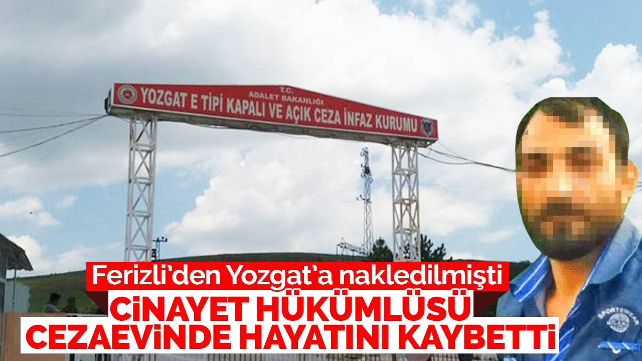 Cinayet hükümlüsü cezaevinde hayatını kaybetti