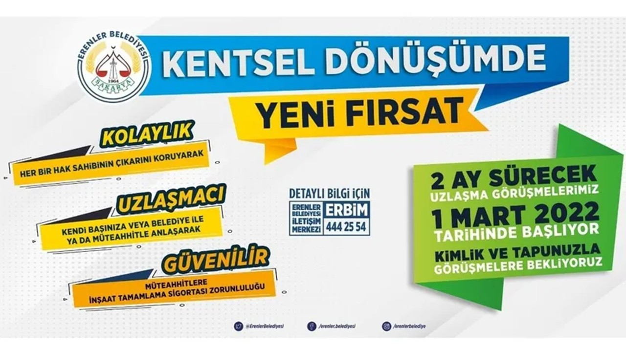 ERENLER’DE KENTSEL DÖNÜŞÜM’Ü HIZLANDIRACAK YENİ YAKLAŞIM