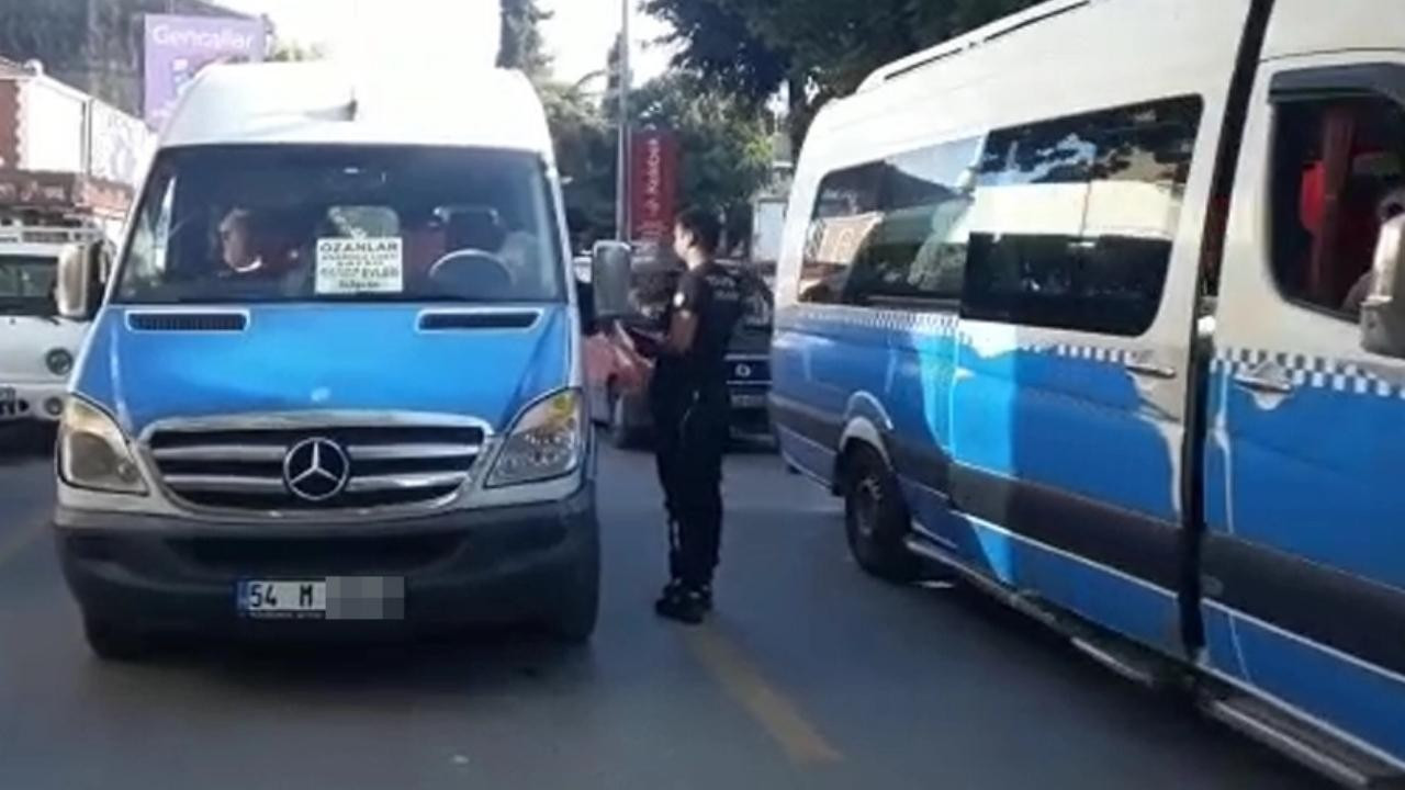 Şehirde minibüs ve taksi dolmuşlara trafik polisi denetimi!