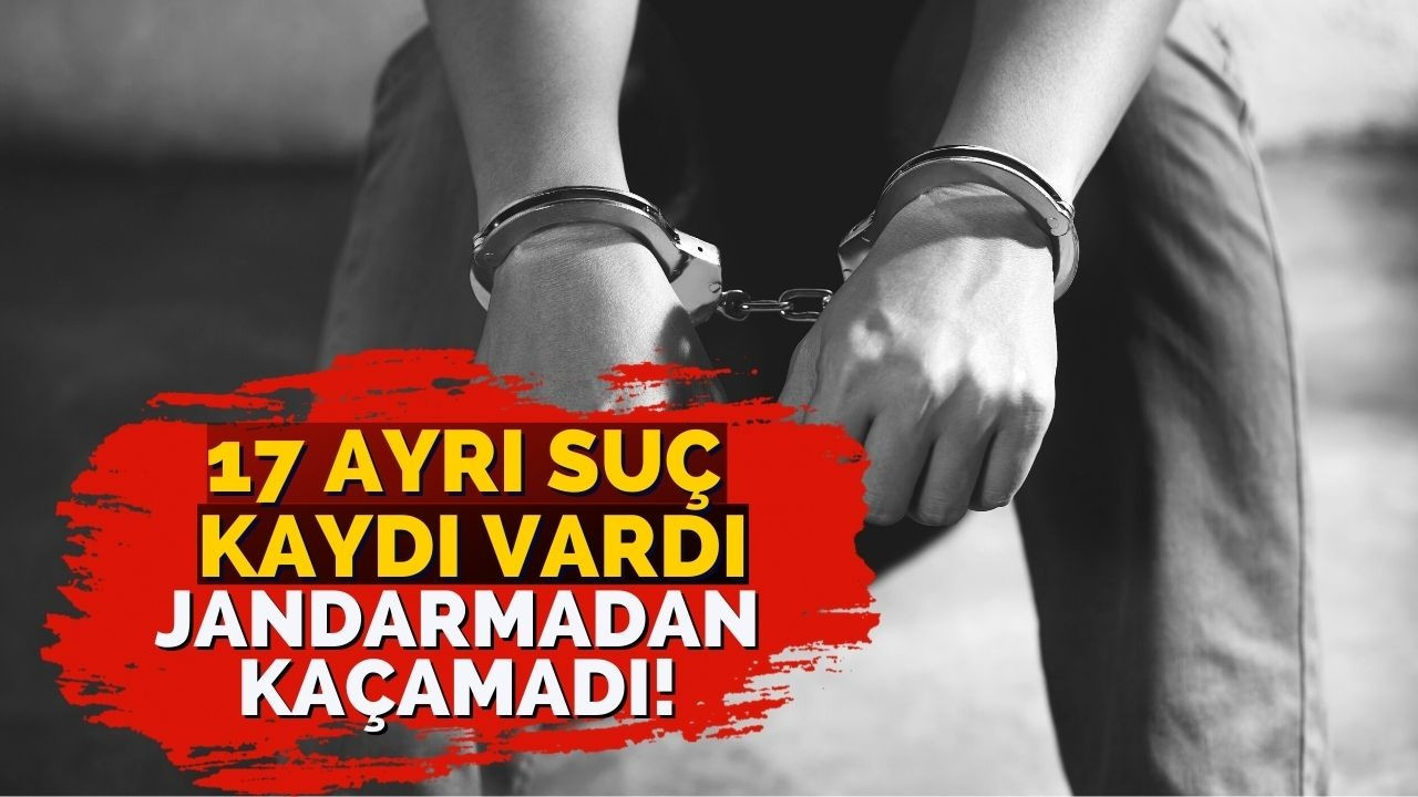 17 ayrı suç kaydı vardı! Jandarmadan kaçamadı