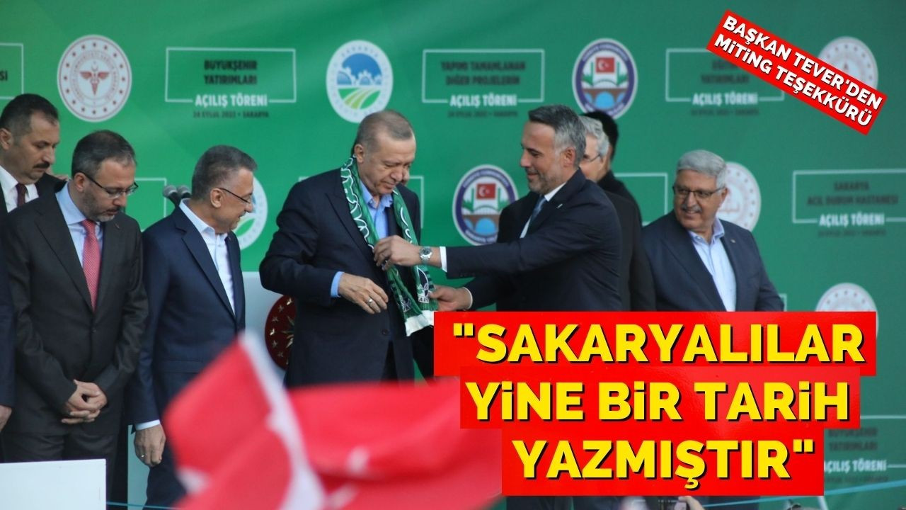 "Sakaryalılar yine bir tarih yazmıştır"