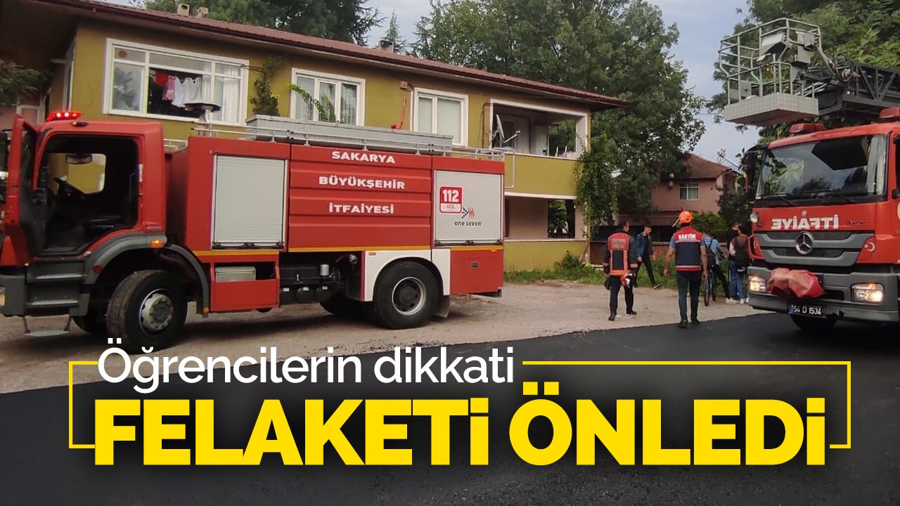 Öğrencilerin dikkati yangının büyümesini önledi