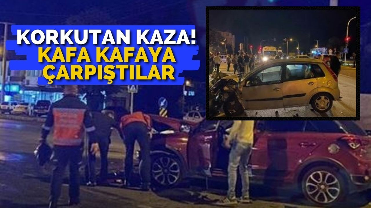 Korkutan kaza! Kafa kafaya çarpıştılar