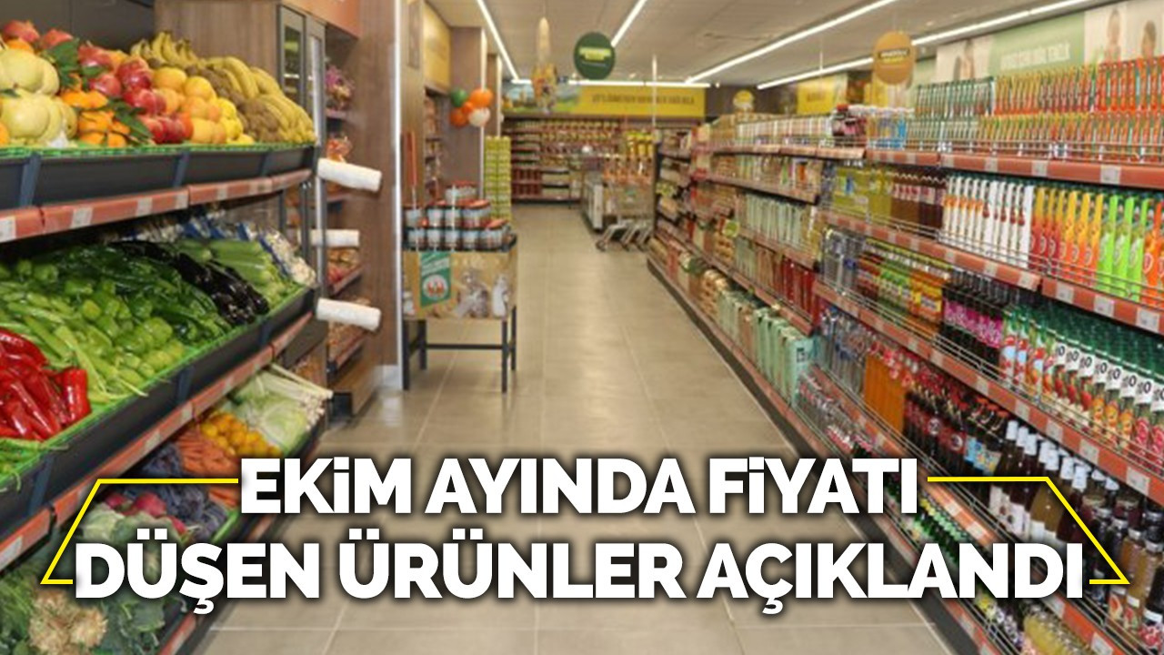 Ekim ayında fiyatı düşen ürünlerin listesi