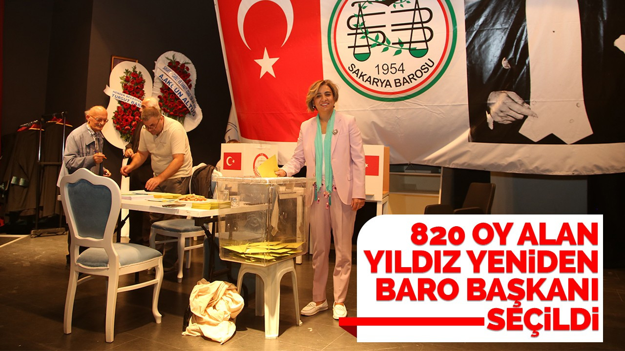 820 oy alan Yıldız yeniden Baro Başkanı seçildi